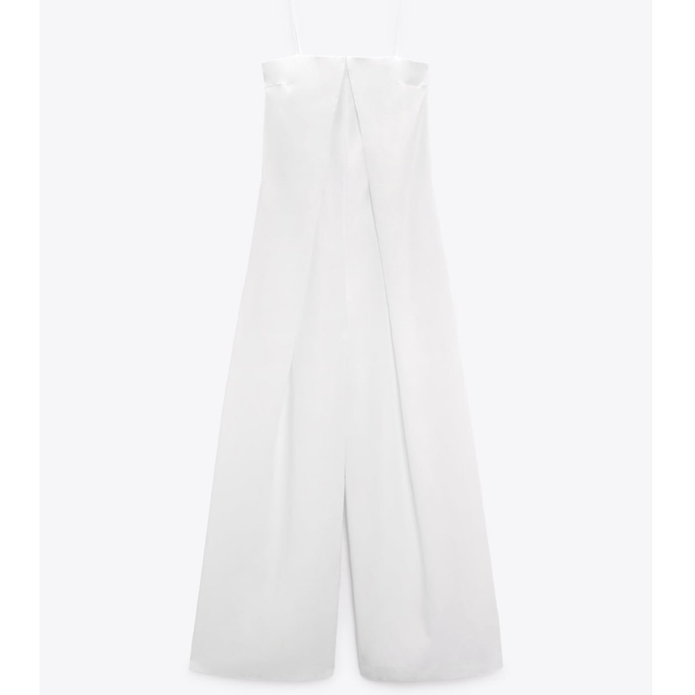 NWT Zara strapless linen blend jumpsuit - Picture 3 of 5